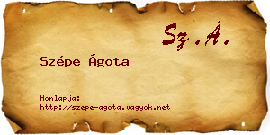 Szépe Ágota névjegykártya